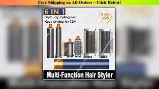 Professional 6 In 1 Hair Dryer Hot Comb Set Curling Iron Hair Straightener Styling Tool Super Air