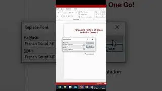 Trick to replace fonts in all slides in powerpoint in one Go | powerpoint tutoring | excel tutoring