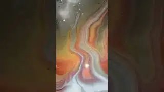 Metallic acrylic sandwich pour #art #acrylicpouring #fluidart