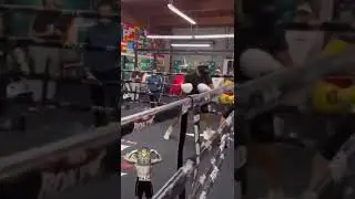 Canelo Alvarez sparring session with Ahmed Elbiali