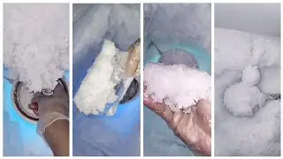 Freezer Frost Eating❄️ Ice Chips, Handsful & Spoonful #freezerfrost #satisfying #iceeating #youtube 