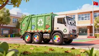 Wheels on the Recycling Truck at School | Nursery Rhymes & Kids Songs ♻️🚛