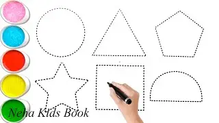 Learn Colors and Shapes Drawing for Kids | 2d Shapes coloring, Preschool Educational video