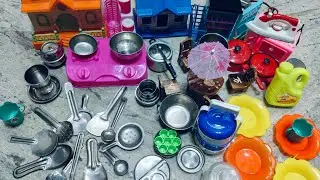 5:45 minutes satisfying with unboxing Hello kitty kitchen set CuteeTiny ASMR kitchen kit toy video