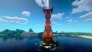 Minecraft| How to build Vintage lighthouse on the water| Майнкрафт как построить маяк на воде