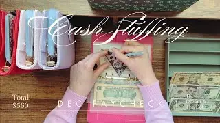 Cash Stuffing $560 | December Paycheck #1 | Realistic Budgeting + Sinking Funds