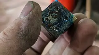 forging and turning some Titanium round bar in to a dice