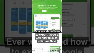 Export Google Calendar to Excel #shorts #googlecalendar