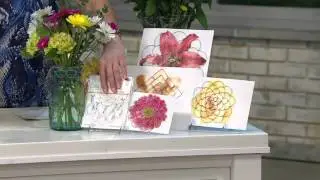Easy Arranger Set of 5 Floral Arranging Guides with Crystal Gems on QVC