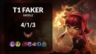 T1 Faker Annie vs Yasuo MIDDLE - KR GRANDMASTER Patch 15.9
