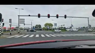 Driving on the snelweg A12  from Rotterdam to Utrecht