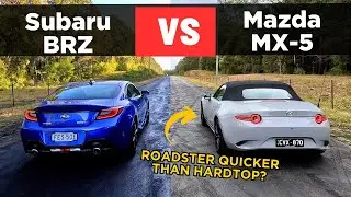 Drag Race: 2024 Mazda MX-5 Roadster vs Subaru BRZ tS - 0-100, 1/4 mile