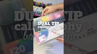 ౨ৎ  Dual Tip Calligraphy Brush Pens for only ₱58!⋆˚✿˖&deg;#artbymae_ #calligraphybrushpens #calligraphy