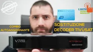 Tiv&ugrave;sat Hd Sostituzione Decoder Tvsat GT Media v7 Pro Combo Switch Off Decoder DVB S2 T2 DTT LCN