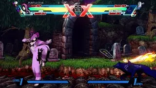 Batsu, Juri, Dante DMC1 vs Strider Hiryu, Amaterasu, Frank West -Ultimate Marvel vs Capcom 3 CE