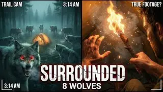 Trail Cam: Wolves Surround Lone Hiker at Night | Caught on Camera