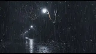 Dark Rainy Night 🌌 | Instantly Calm Your Mind with Rain & Thunder Sounds