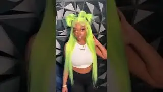 💚Custom Trends Shego (Lime Green) Lace Front Wig Ft. #TINASHEHAIR