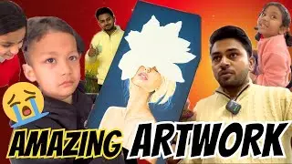 Amazing Art Vlog 😍 | New Painting Reveal 🎨 | Kids Created Magic with Only Paint | Sameer Art Vlog