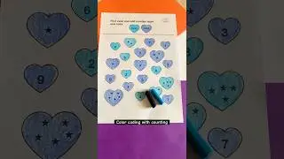 Color coding worksheet with a twist of counting for kids #worksheetforkids