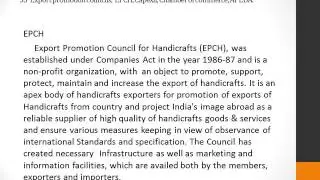 55  Export promotion councils,  EPCH, Capexil
