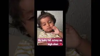 My baby fall asleep while sitting on high chair 😍 #sohandsome