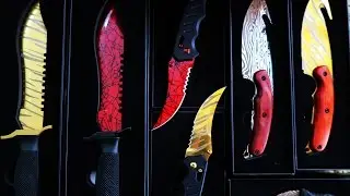 NEW REAL LIFE CS:GO KNIFE COLLECTION! (UNBOXING)