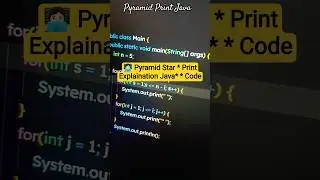 java pyramid program | star pattern program in java | pyramid printing in java #java #programming