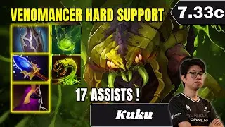 PATCH 7.33c - Kuku Venomancer Hard Support Gameplay - Dota 2 Full Match Gameplay