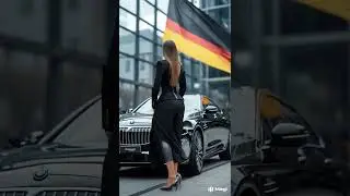 German Luxury Redefined: Elegant Woman, BMW & Power Style 🇩🇪#shorts #ai #money #luxury #rich #car