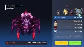 Guardian Tales Raid - Klen - Vinette - Cammie - Gremory vs Arachne (300,9/347,2 F)