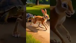 The Turtle and the Fast Rabbit | Classic Animal Moral Story for Kids 🐢🐇 #shorts #funny