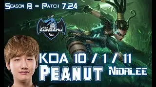 LZ Peanut NIDALEE vs SEJUANI Jungle - Patch 7.24 KR Ranked