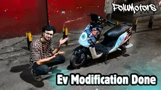 Ev Modification Completed 🔥| Electric Scooty Modification 😳| #polumotors #modification