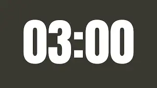 ⏳ 3-Minute Classroom Timer (No Music) Dark Background⏱️