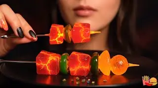 Eating Glass Food AI ASMR 🍔🍕🍟 | Hyper Realistic Glass Foods Cutting & Eating | Oddly Satisfying