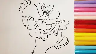 Super Mario Bros Coloring Book Pages Nintendo Mario Luigi Princess Peach Toad Yoshi Wario Birdo