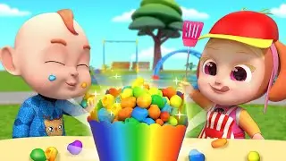 Colorful Rainbow Popcorn🍿🌈| Learn Colors | Kindergarten Songs | Rosoo Police - Nursery Rhymes
