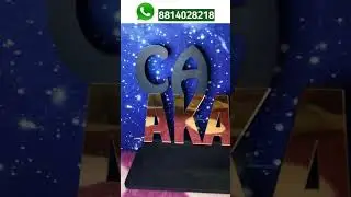 Personalised Golden CA Name Tabletop Standy || Personalised Gifts🎁 || Rewari Cart || Reels || shorts