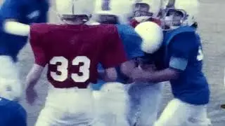Youth Football From 1960's Vintage Super 8 Found Footage Boys Tackle Sport