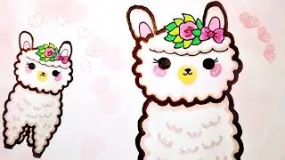 How to Draw a Cute Llama Step by Step | Easy and Fun Drawing for Kids🦙🩵💖