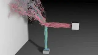 3D fluid simulation on GPU using ATI Stream.