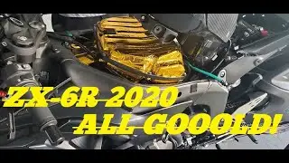 KAWASAKI ZX6R 2019 - 2023 GOLD TAPE INTAKE BOX {ITS GOOOOLD!!! }