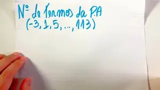 como ENCONTRAR o NÚMERO DE TERMOS de uma PA