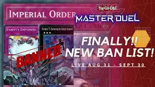 New Master Duel Ban List | Quick Take | Aug 31 - Sept 30 2022 | Yu-Gi-Oh