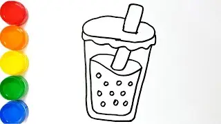 How to Draw Boba Drink | Easy Drawing Boba