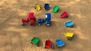 The tractor trailers are parked in a semi-circular formation.#150