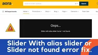Revolution slider error: Slider with alias slider 1 not found fix