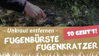 Unkraut entfernen mit dem Fugenkratzer und der F&uuml;genb&uuml;rste | Garten-und-Freizeit.de