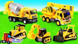 Excavator, Tractor, Fire Trucks Toys Review | Car Wash Song | Kids Songs & Nursery Rhymes